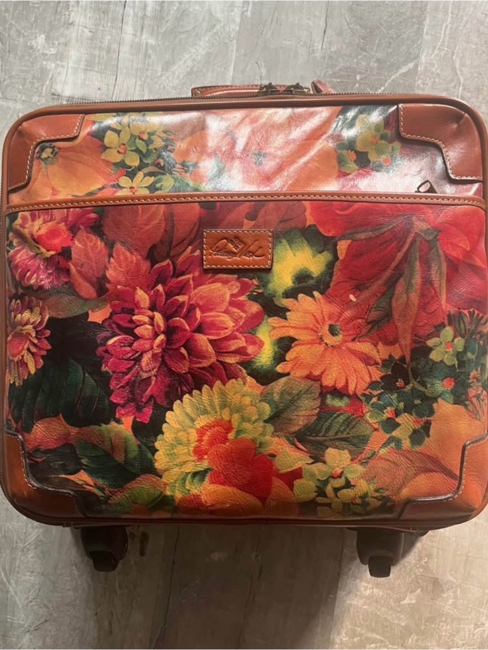 Patricia Nash Multi-Color Floral Leather Travel Carry-On NWOT